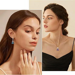 20 шт. подвески из прозрачного стекла с гальваническим покрытием&nbsp;PALLOY-YW00099