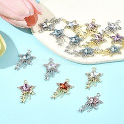 16 шт. 2-х цветные подвески из акрилового сплава с покрытием на стойке&nbsp;FIND-FS0003-40