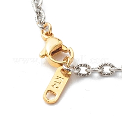 Двухцветные ожерелья из нержавеющей стали 304 с цепочками NJEW-JN03610