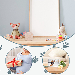 Coffrets à souvenirs en bois sculpté pour dents de bébé avec couvercles&nbsp;CON-WH0100-09B