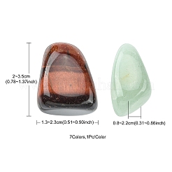 7шт 7 стиля бусины из натуральных смешанных драгоценных камней G-FS0005-52