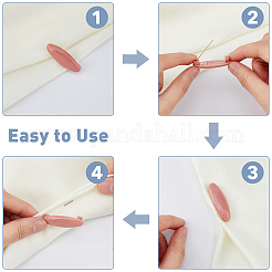 4 коробка 4-х цветных пластиковых пустых овальных английских булавок для шарфа&nbsp;FIND-FH0006-55