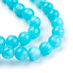 Естественный желтый нефрит бисер нитей&nbsp;G-G598-8mm-YXS