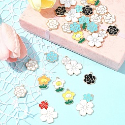 28шт 10 стиля подвески из сплава с эмалью&nbsp;ENAM-FS0002-16