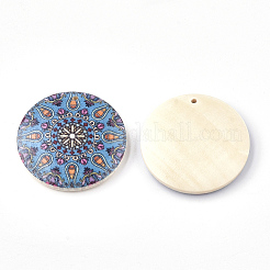Pendentifs en bois imprimées&nbsp;WOOD-S045-034E
