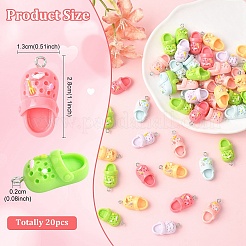 Подвески из непрозрачной смолы 20 шт.&nbsp;RESI-YW0005-49