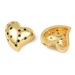 Латунные микро проложить кубического циркония бусы KK-F908-10G