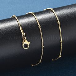 Ионное покрытие (ip) 304 нержавеющая сталь змея цепи ожерелья NJEW-F248-11A-G