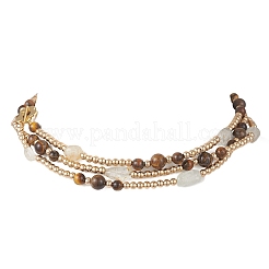 Круглые натуральные тигровые глаза и самородки&nbsp;NJEW-JN05907-01