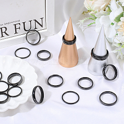 18 pièce 18 styles de bagues en acier inoxydable&nbsp;RJEW-SC0001-36EB