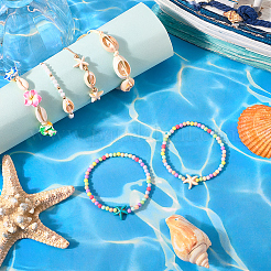 Регулируемые браслеты из бисера с нейлоновой нитью BJEW-SC0001-48