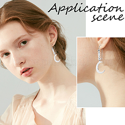 100 шт. фурнитура для сережек-колец из нержавеющей стали 304&nbsp;STAS-CN0001-48A