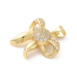 Placage de crémaillère en laiton micro pavé pendentifs en zircone cubique claire&nbsp;KK-A206-05D-G