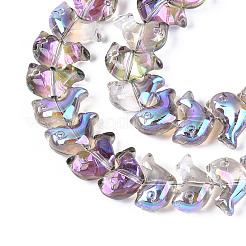 Гальванизируйте прозрачное стекло бисер нитей EGLA-N017-06-A02