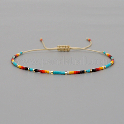 Bracelet en perles de verre tressées heishi pour femme&nbsp;KM8576