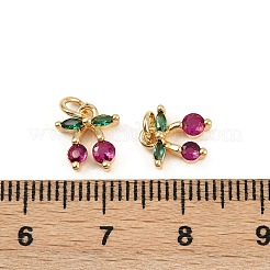 Латунные микро проложить кубического циркония подвески&nbsp;KK-H078-10G