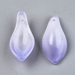 ガラスチャーム  混合スタイル  花びら  ミックスカラー  22~23x11x6mm  穴：1.2mm&nbsp;GLAA-N042-001A