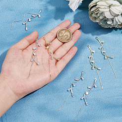 8 шт. 2-х цветные латунные длинные подвески с кисточками&nbsp;KK-NB0002-54