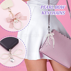 4 шт. 4 стиля подвеска-бабочка из сплава с бантом&nbsp;KEYC-GA0001-41