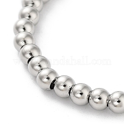 Регулируемые латунные браслеты-слайдеры с круглыми бусинами BJEW-D039-31A-P