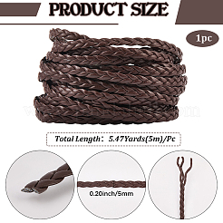 Двухслойный плетеный шнур из искусственной кожи длиной 5 м.&nbsp;LC-GF0001-12C