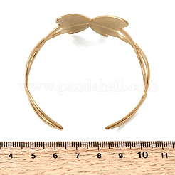 Браслеты-манжеты из нержавеющей стали 304 в виде бабочки для женщин&nbsp;BJEW-A155-01G