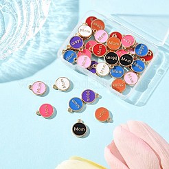 40 шт. 8-цветные эмалевые подвески ко Дню матери&nbsp;ENAM-FP0001-91