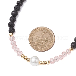 Бусы из натуральной лавы NJEW-JN04856