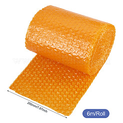 PEハートバブルアウトバッグ  バブルクッションラップポーチ  包装袋  オレンジ  20x0.3cm  6 m /ロール&nbsp;FIND-TAC0036-059E