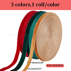 3 рулон 3-х цветных односторонних бархатных лент SRIB-AR0001-17