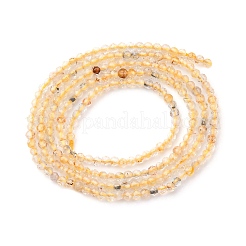 Природный желтый кварц нитей бисера&nbsp;LS-G-RM2025-A09-2mm