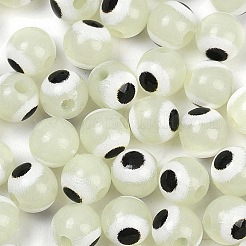 Светящиеся и печатные непрозрачные акриловые бусины LACR-G050-01