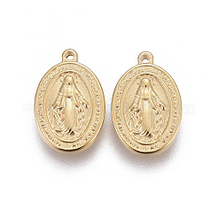 Breloques religieuses en acier inoxydable 304&nbsp;STAS-P231-01G