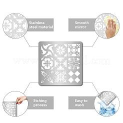 Трафареты для штампов из нержавеющей стали&nbsp;DIY-WH0238-058