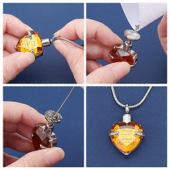 Kit fai da te per realizzare una collana con ciondolo a forma di urna in vetro di marzo&nbsp;DIY-CN0001-82J
