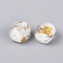 Handgefertigte Gold-und Silberfolie Glasperlen&nbsp;FOIL-Q003-01J