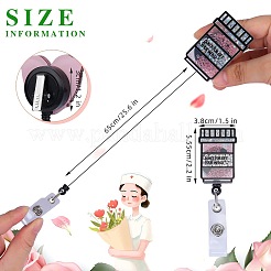 Катушка для значков из акрила и АБС-пластика со стразами и эффектом зыбучих песков&nbsp;AJEW-SZ0002-46C