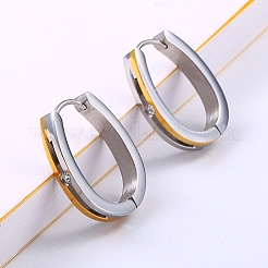 Elegante zweifarbige Creolen aus Edelstahl 304&nbsp;LS-KA9446-2