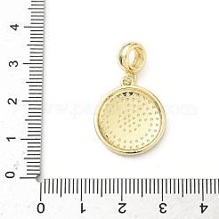 Латунь черная эмаль плоская круглая с подвесками в гондурасском стиле KK-B141-47G