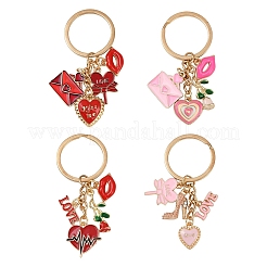 Брелок ко дню святого валентина из сплава и эмали&nbsp;KEYC-YW00185-01