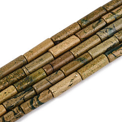 Нити бусин из натурального камня вердит G-T141-71