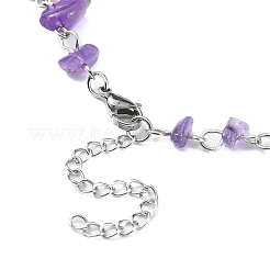 Колье из бисера из натуральных смешанных драгоценных камней NJEW-JN04311