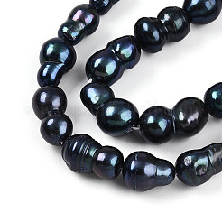 Нити натуральных бусинок из зернистого жемчуга кеши в стиле барокко PEAR-S020-F13