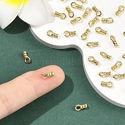 シェグレースの真鍮製コードエンド  コラム  カドミウムフリー＆ニッケルフリー＆鉛フリー  18KGP本金メッキ  7x4x2.7mm  穴：2mm  内径：1mm&nbsp;XGRQ1R160-351G
