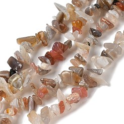 天然縞瑪瑙/バンドメノウチップビーズ連売り  5~8mm  穴：0.3mm  約80~81 CM&nbsp;F022