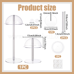 Полукруглые акриловые шляпы&nbsp;ODIS-WH0086-096