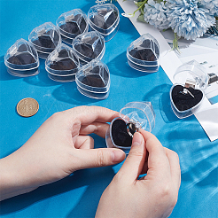 40 шт. акриловые коробки для хранения колец в форме сердца&nbsp;CON-PH0003-26