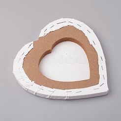 Toile vierge en forme de coeur&nbsp;DIY-WH0161-17
