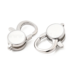 Fermagli a moschettone in ottone smaltato e tondi piatti&nbsp;KK-Z147-02P-01B