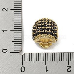 Латунь микропаве черный кубический цирконий&nbsp;ZIRC-P119-14G-02